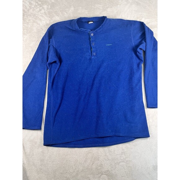 Vintage Patagonia Capilene Henley Fleece Base Layer Blue Mens Size XL USA - Picture 1 of 8
